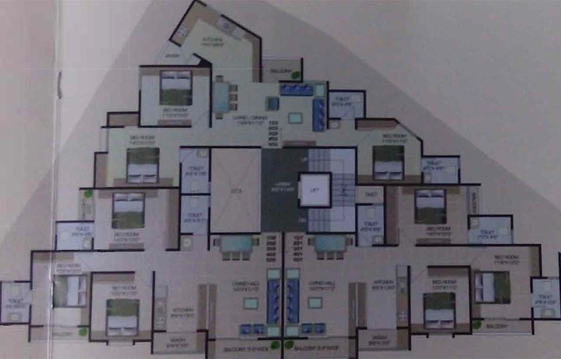 Floor Plan of Sumtinath Aadinath Heights in Manjalpur, Vadodara - Image 181512