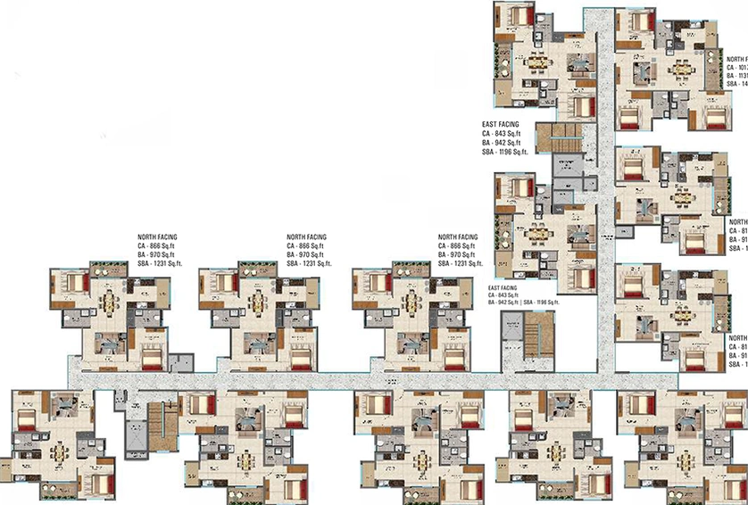 Floor Plan of Sai Kalyan Superia in Thanisandra, Bangalore - Image 181765