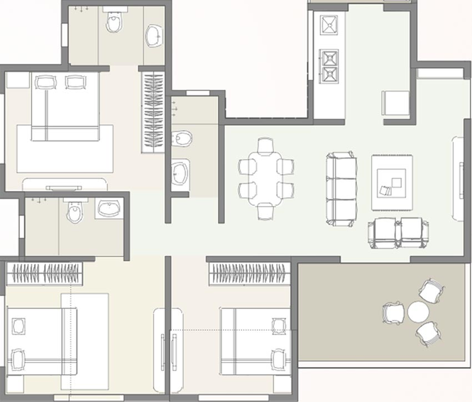 3 BHK Flat in Kolte Patil Western Avenue in Wakad, Pune - Image 820327