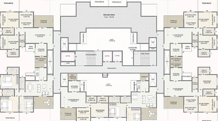 Floor Plan of Kolte Patil Western Avenue in Wakad, Pune - Image 181824