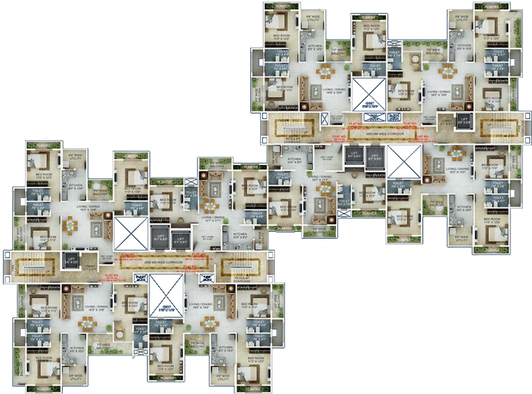 Floor Plan of Jarry Emperio in Jaripatka, Nagpur - Image 115284