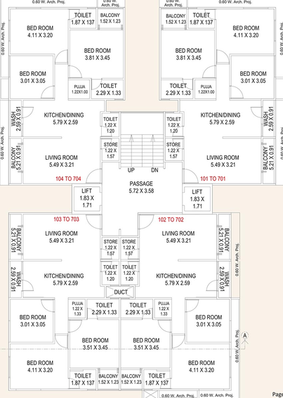Floor Plan of Aavkar Skylon in Vasna Road, Vadodara - Image 181976