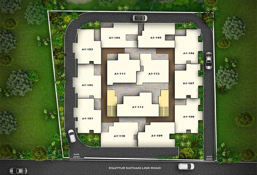 Master Plan of Creations Ecstasy in Navalur, Chennai - Image 182023
