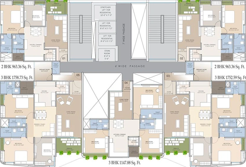 Floor Plan of Shree Agora City Centre in Kareli Baug, Vadodara - Image 182092