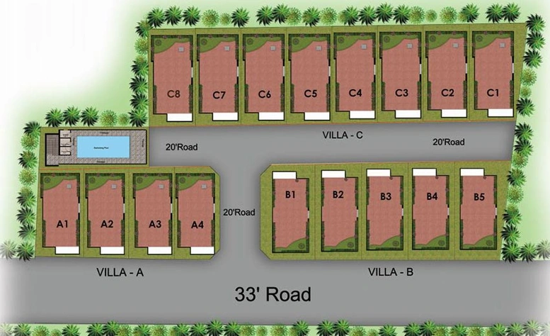 Master Plan of Rohaan Villas in Medavakkam, Chennai - Image 182118