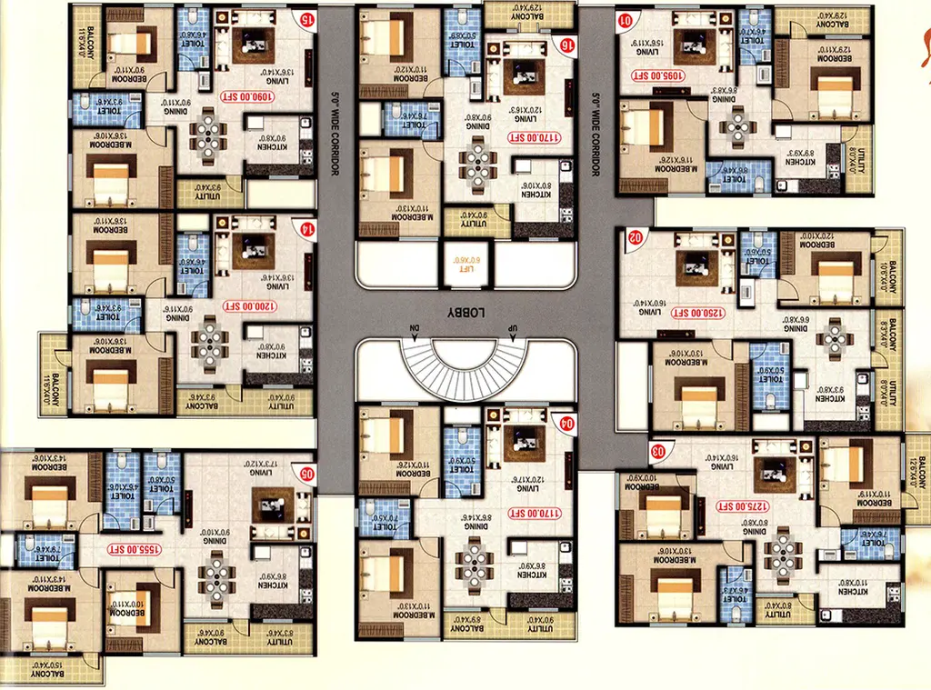 Floor Plan of Devagiri Pearls in Whitefield, Bangalore - Image 182199