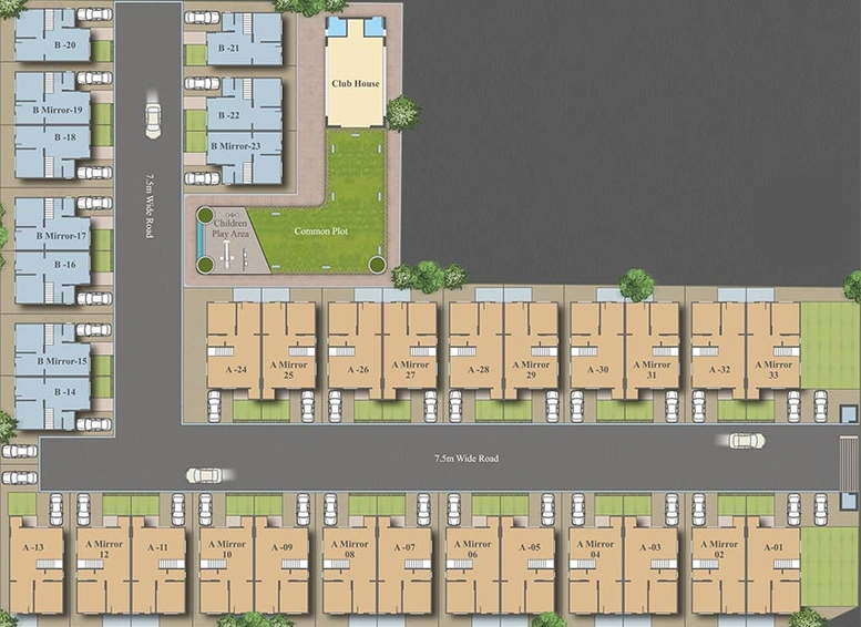 Master Plan of Akshar Vihar 2 in Tarsali, Vadodara - Image 182183