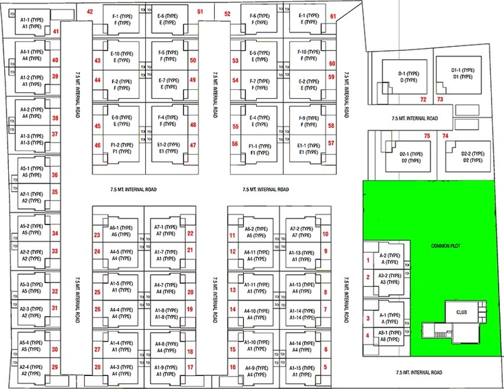 Master Plan of Vintage Al Huda Residency in Tandalja, Vadodara - Image 182228