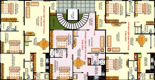 Floor Plan of Devagiri Meadows in Banashankari, Bangalore - Image 182216