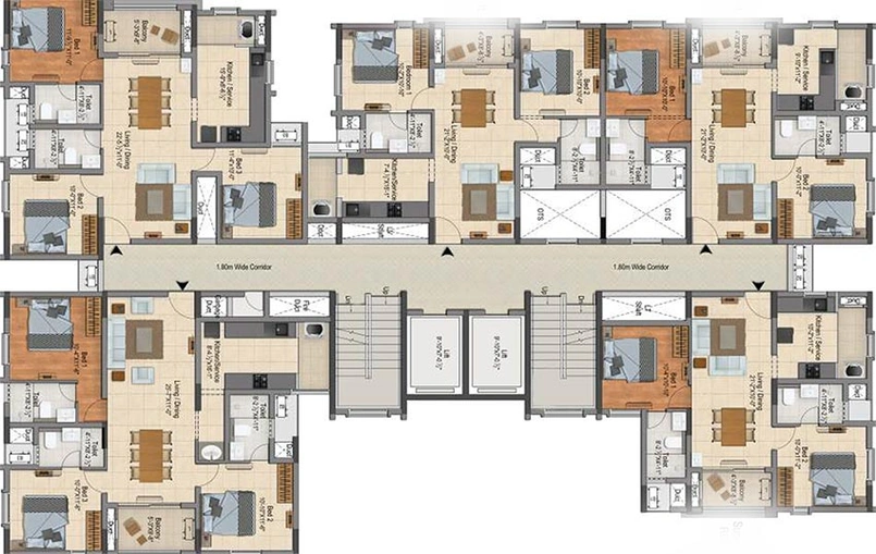 Floor Plan of DRA Ascot in Adambakkam, Chennai - Image 182320