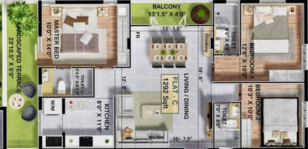 3 BHK Flat in Khurinji Acanthus in Madipakkam, Chennai - Image 820518