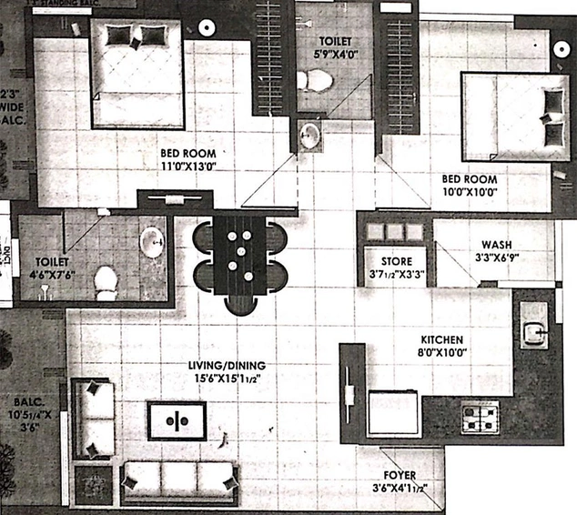 2 BHK Flat in Akshar AL Muqaam 3 in Tandalja, Vadodara - Image 820530