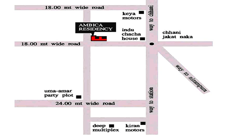 Location of Rajveer Ambica Residency in Chhani, Vadodara - Image 182490