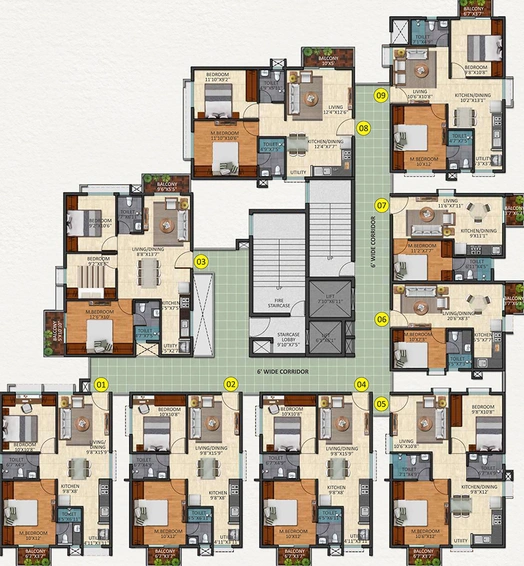 Floor Plan of Triaxis Splendour Plus in Hoskote, Bangalore - Image 182553