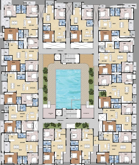 Floor Plan of Vanshika Sweven in Doddakallasandra, Bangalore - Image 182561