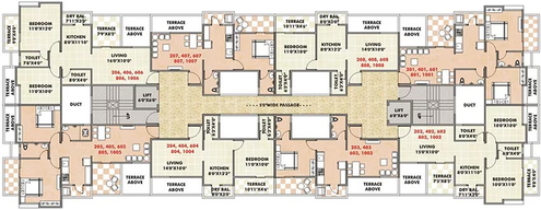 Floor Plan of Shubh Skypoint in Mundhwa, Pune - Image 182611