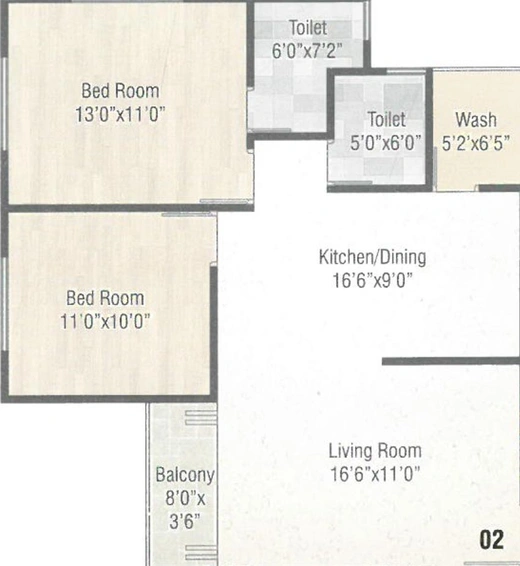2 BHK Flat in Sameer Anandvan Residency in Sevasi, Vadodara - Image 820643