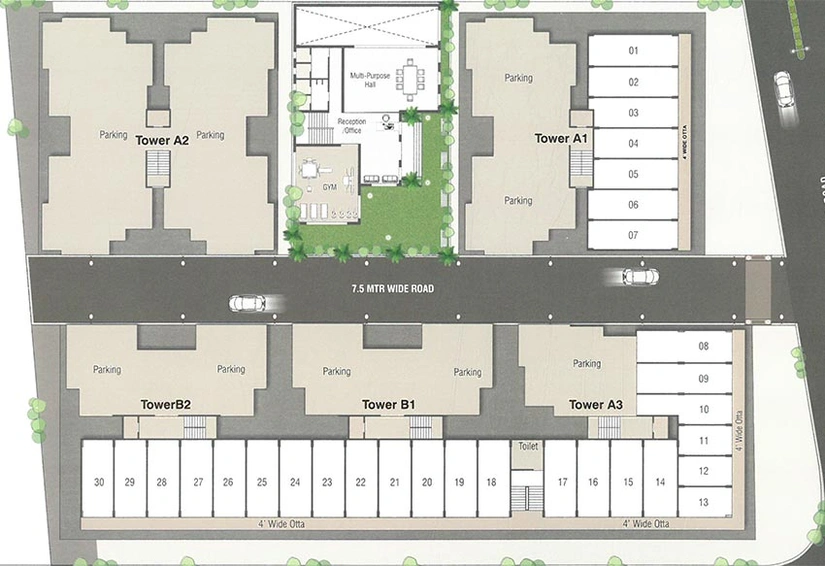 Master Plan of Sameer Anandvan Residency in Sevasi, Vadodara - Image 182712