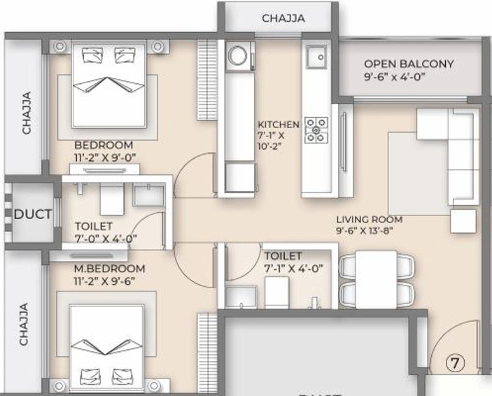 2 BHK Flat in Ornate Serenity in Naigaon East, Palghar - Image 820664