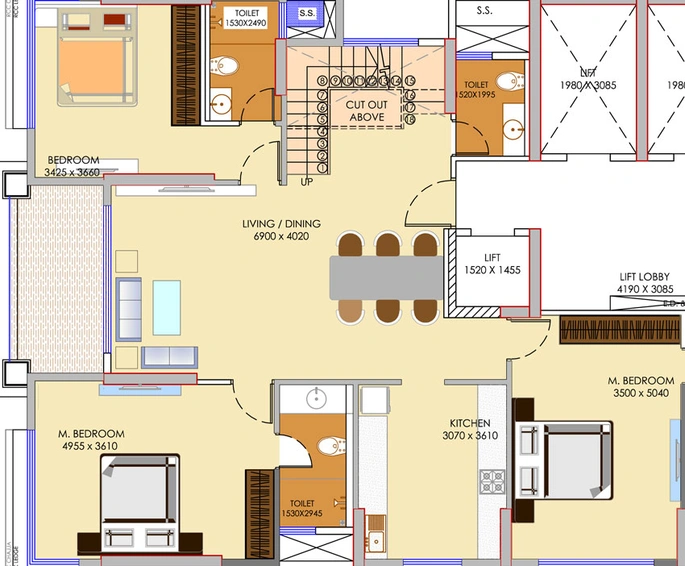 3 BHK Flat in Tridhaatu Athena in Matunga East, Mumbai - Image 458925