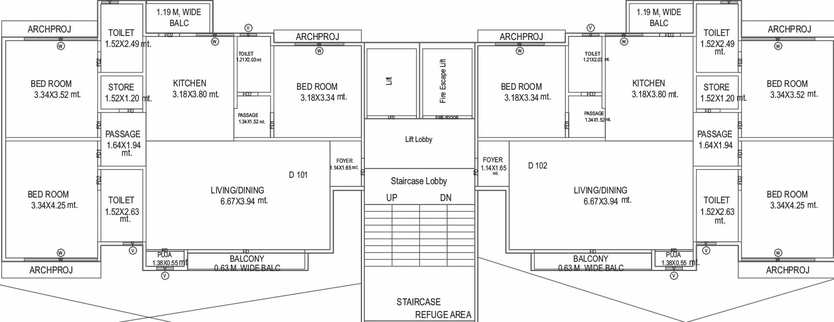 Floor Plan of Athashree Inspera in Bhayli Road, Vadodara - Image 182964
