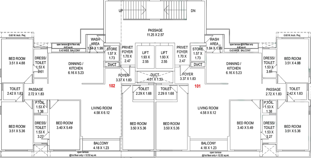 Floor Plan of Forever Atmosphere 26 in Gotri, Vadodara - Image 182985