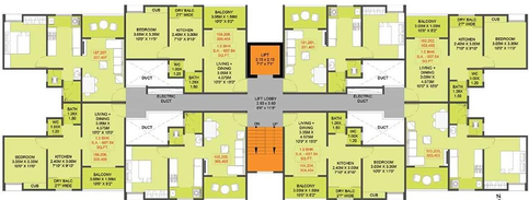Floor Plan of White Water Geeta Valley in Thergaon, Pune - Image 183068