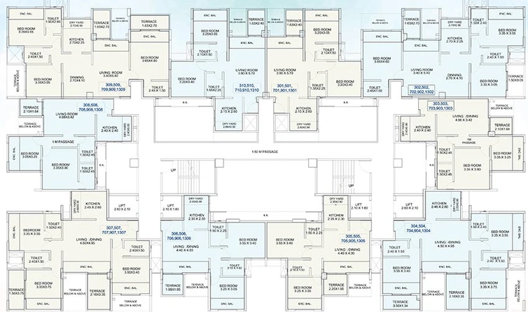Floor Plan of Amit Ved Vihar in Kothrud, Pune - Image 183097