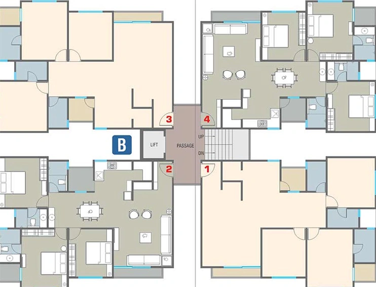 Floor Plan of Avadh Atria in Atladara, Vadodara - Image 183126