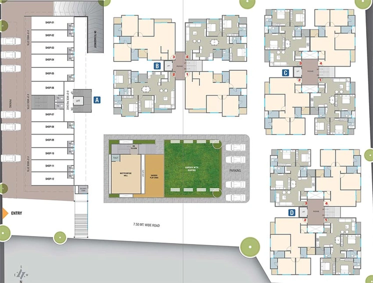 Master Plan of Avadh Atria in Atladara, Vadodara - Image 183127