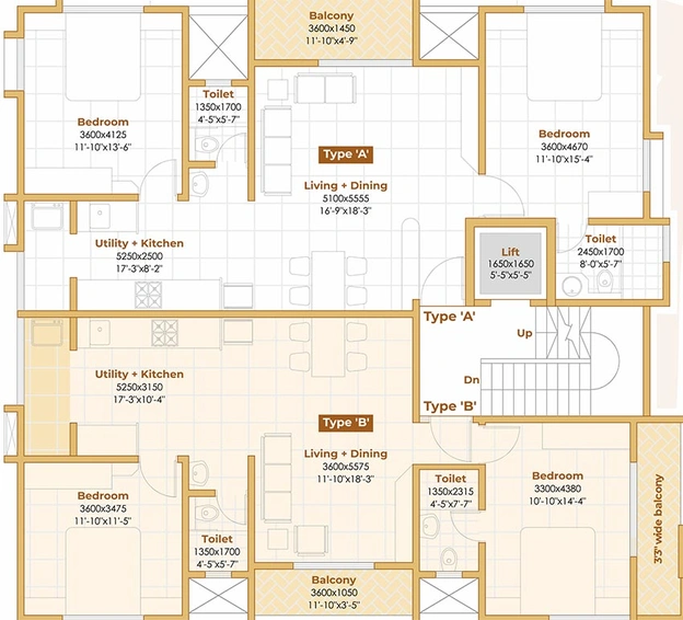 Floor Plan of Bhaktamar Chandrakamal in Shukrawar Peth, Pune - Image 183315