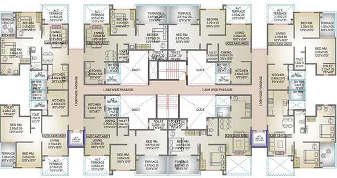 Floor Plan of Bhoomi Blessings in Pimple Saudagar, Pune - Image 183352