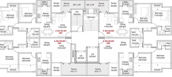 Floor Plan of Legacy Vista in Rahatani, Pune - Image 183414