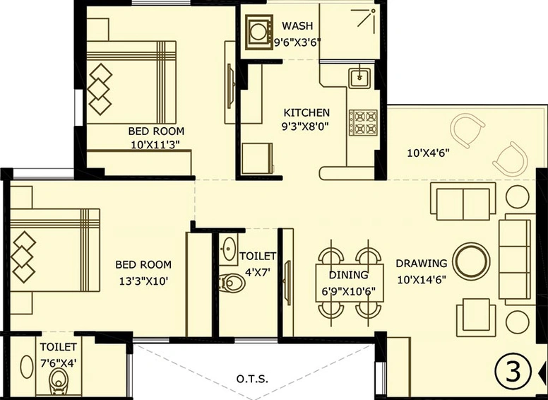 2 BHK Flat in Bakeri Swara in Makarpura, Vadodara - Image 820853