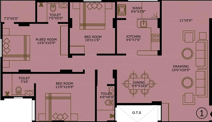 3 BHK Flat in Bakeri Swara in Makarpura, Vadodara - Image 820855