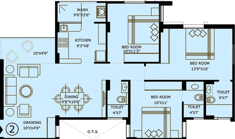 3 BHK Flat in Bakeri Swara in Makarpura, Vadodara - Image 820854