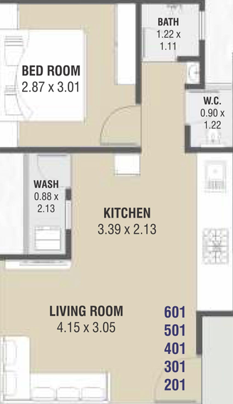 1 BHK Flat in Vrajraj Bansari Heights in Waghodia Road, Vadodara - Image 820886