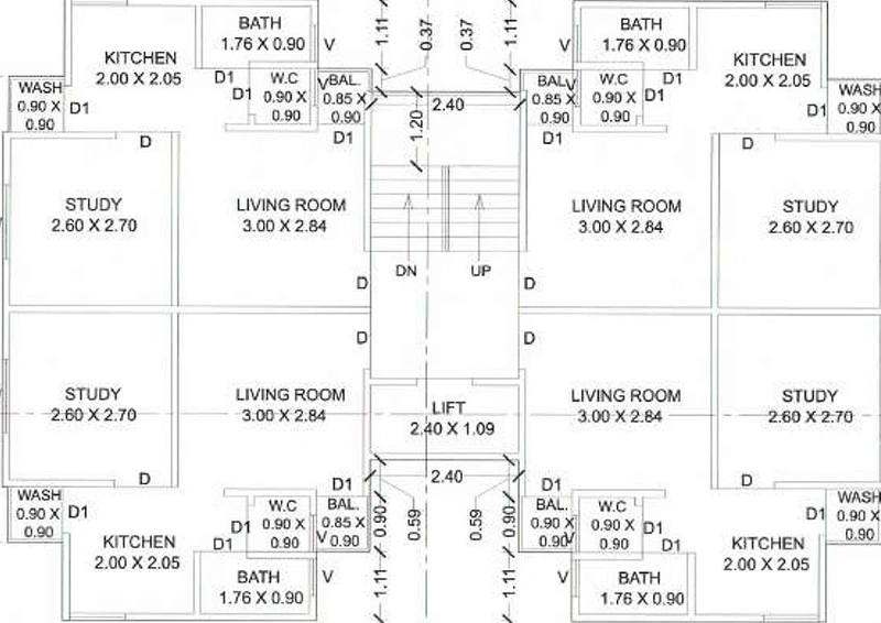 Floor Plan of Vallabha Bansari Square in Kishanwadi, Vadodara - Image 183596