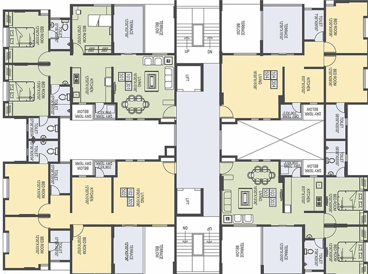 Floor Plan of Abhilasha Favolosa in Balewadi, Pune - Image 183641