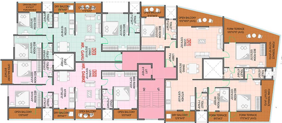 Floor Plan of Abhilasha Gokul in Kothrud, Pune - Image 183664