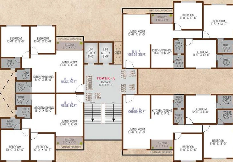 Floor Plan of Space Burhani Plaza in Ajwa Road, Vadodara - Image 183654