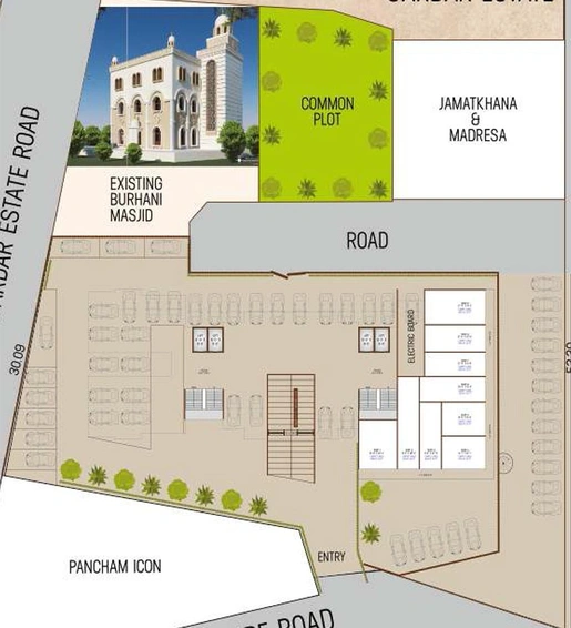 Master Plan of Space Burhani Plaza in Ajwa Road, Vadodara - Image 183655