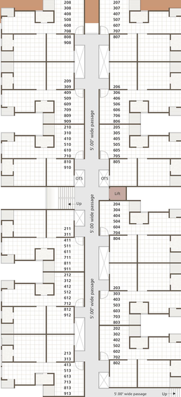 Floor Plan of Rishiraj City Hub in Mandvi, Vadodara - Image 183749