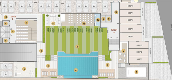 Master Plan of Courtyard Platinum in Bhayli Road, Vadodara - Image 183848