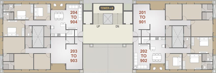 Floor Plan of Courtyard Vista in Vasna Road, Vadodara - Image 183885