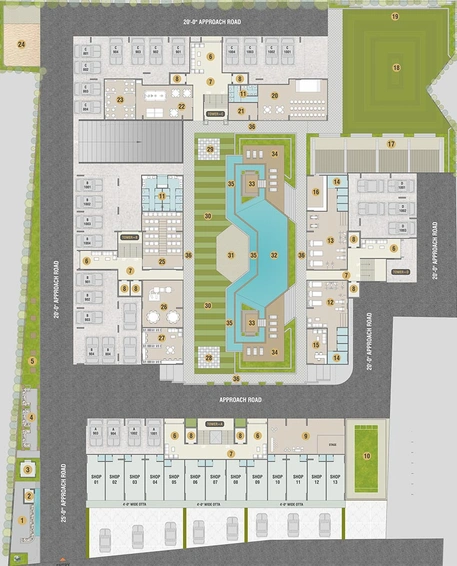 Master Plan of Courtyard Vista in Vasna Road, Vadodara - Image 183886