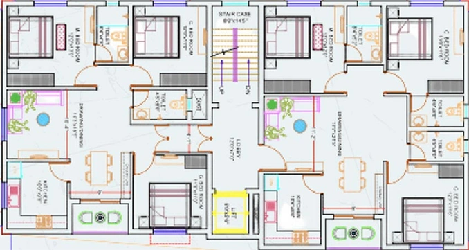 Floor Plan of Barsane Nandan Vihar in Patia, Bhubaneswar - Image 183937
