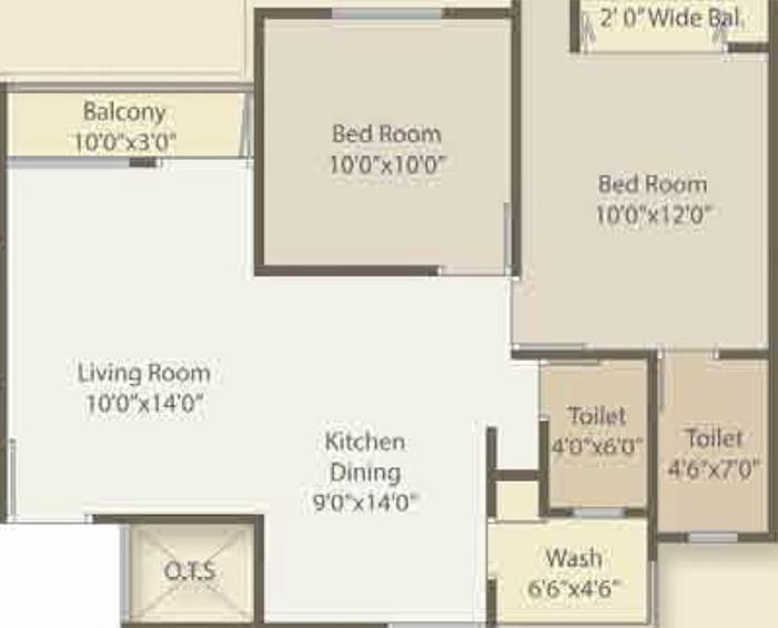 2 BHK Flat in Darshanam Avenue in Sayajiganj, Vadodara - Image 820999