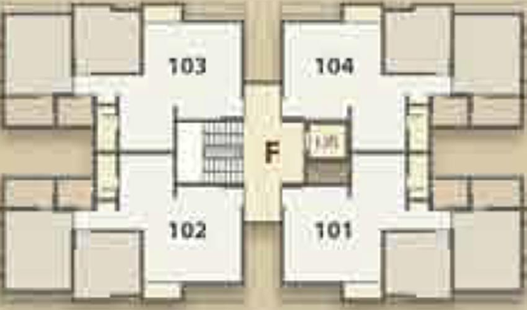 Floor Plan of Darshanam Avenue in Sayajiganj, Vadodara - Image 184056