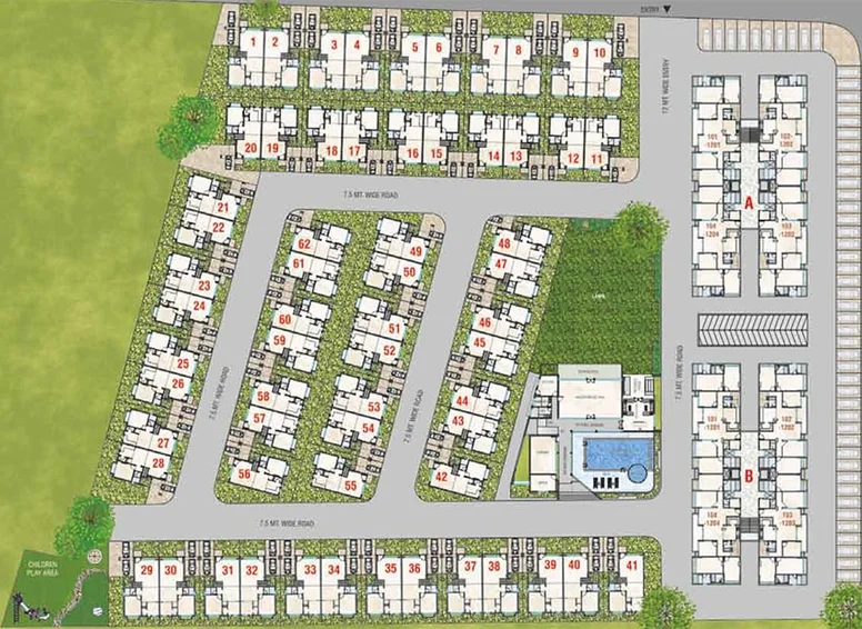 Master Plan of Darshanam Splendora in Vasna Bhayli Main Road, Vadodara - Image 184246